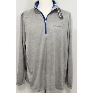 NEW Men's XXL Vineyard Vines Gray Sankaty 1/2 Zip Performance Pullover top